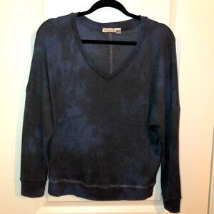 Maronie Women’s Lightweight Sweater Black & Blue Size Small